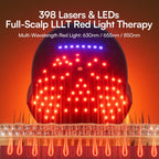 INIA REGEN Laser Hair Growth Cap, Help Reduce Shedding & Support Thicker Hair | 398 Lasers & LEDs Full-Scalp Red Light Therapy, Blue Light Scalp Care, Wireless & Portable,Summer Beauty Gift Ideas
