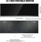 12.7 inch Long Strip Secondary Screen 2880x864 IPS Monitor 120Hz 100% sRGB USB C HDMI QHD Wide External Portable Display for Windows PC