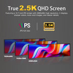 12.7 inch Long Strip Secondary Screen 2880x864 IPS Monitor 120Hz 100% sRGB USB C HDMI QHD Wide External Portable Display for Windows PC