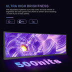 12.7 inch Long Strip Secondary Screen 2880x864 IPS Monitor 120Hz 100% sRGB USB C HDMI QHD Wide External Portable Display for Windows PC