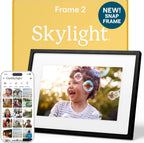 Skylight Digital Picture Frame 2 – 10" Full HD Wi-Fi Touch Screen, 16GB Digital Photo Frame, Load Photos & Videos Directly from Phone, Anti-Glare, Ideal for Personalized Gifting, Black - w/NA Adapter