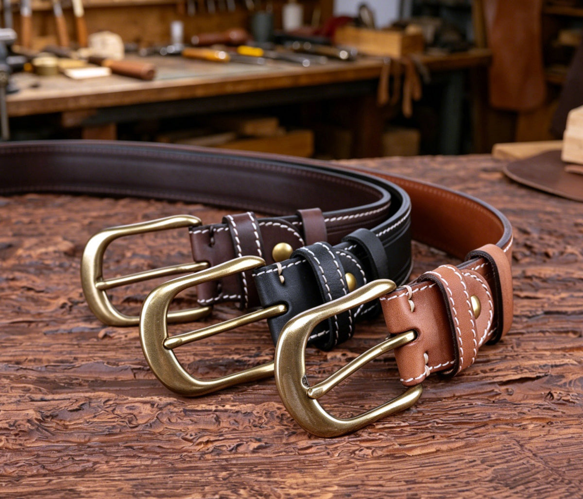 Handcrafted Top-Grain Cowhide Waist Belt