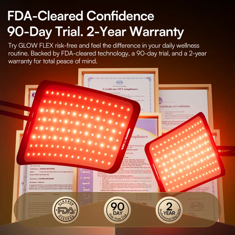 INIA GLOW FLEX 1064nm Deep-NIR Red Light Therapy System, From Full-Body Panel to Wearable Wellness, Cordless Body Strap for Relief, Sleep & Full-Body Glow,Summer Beauty Gift Ideas