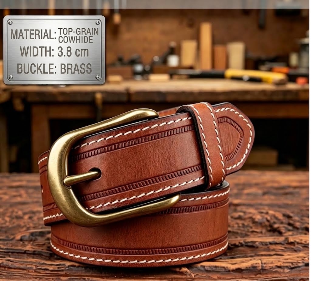 Handcrafted Top-Grain Cowhide Waist Belt