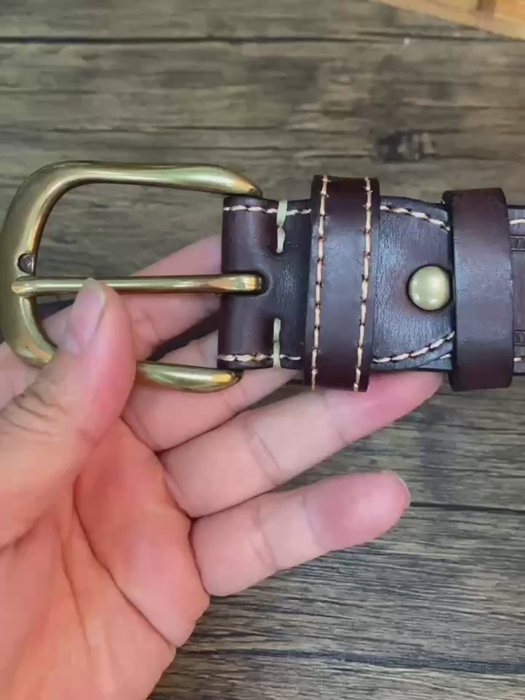 Handcrafted Top-Grain Cowhide Waist Belt